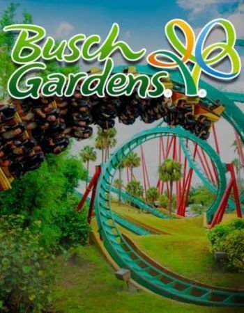 Busch Gardens Tampa roller coaster. Orlando and Tampa vacation services, including tickets and Brightline train booking.